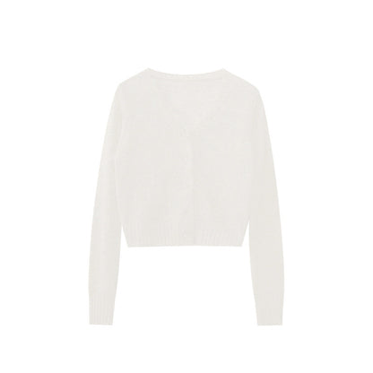 Versatile V-neck sweater for women knitted cardigan