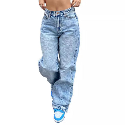 Slim fit denim pants for women