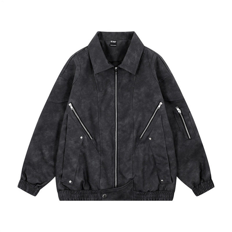 Suede collar jacket for women