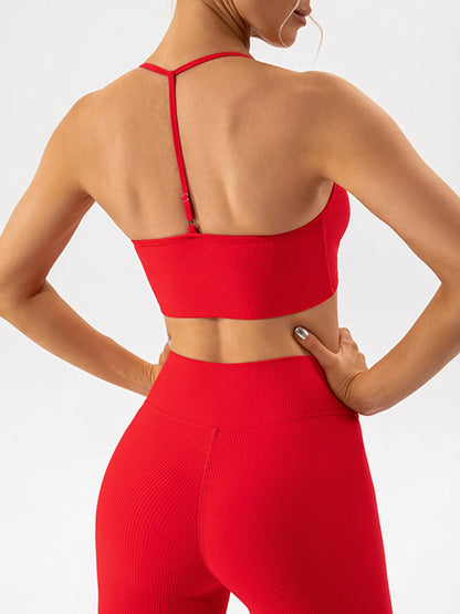 Tight fitting quick drying yoga clothes for training running beautiful back sports underwear for women