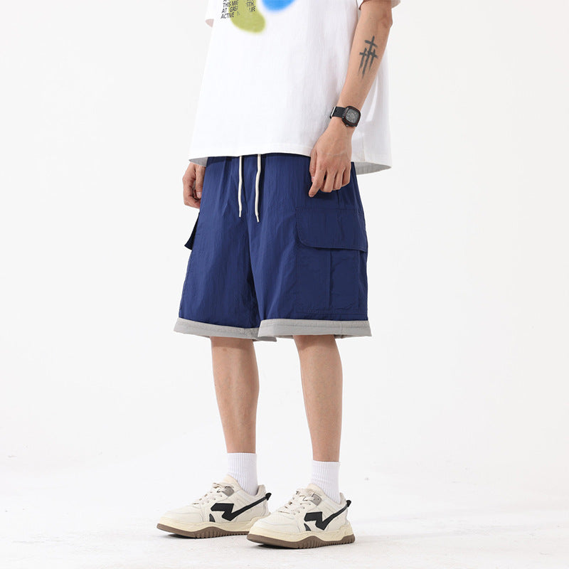 Sports Shorts Men Summer Pants Double-Sided Wear Work Pants