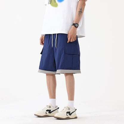 Sports Shorts Men Summer Pants Double-Sided Wear Work Pants