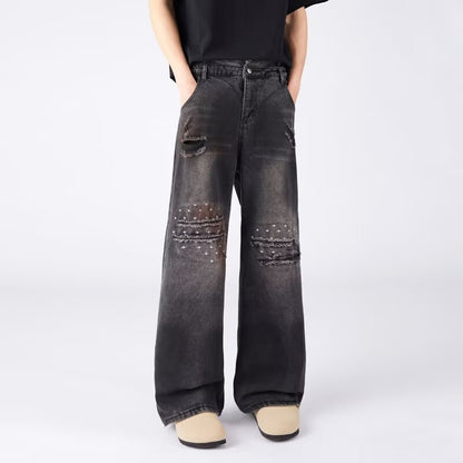 Ripped denim jeans for men and women