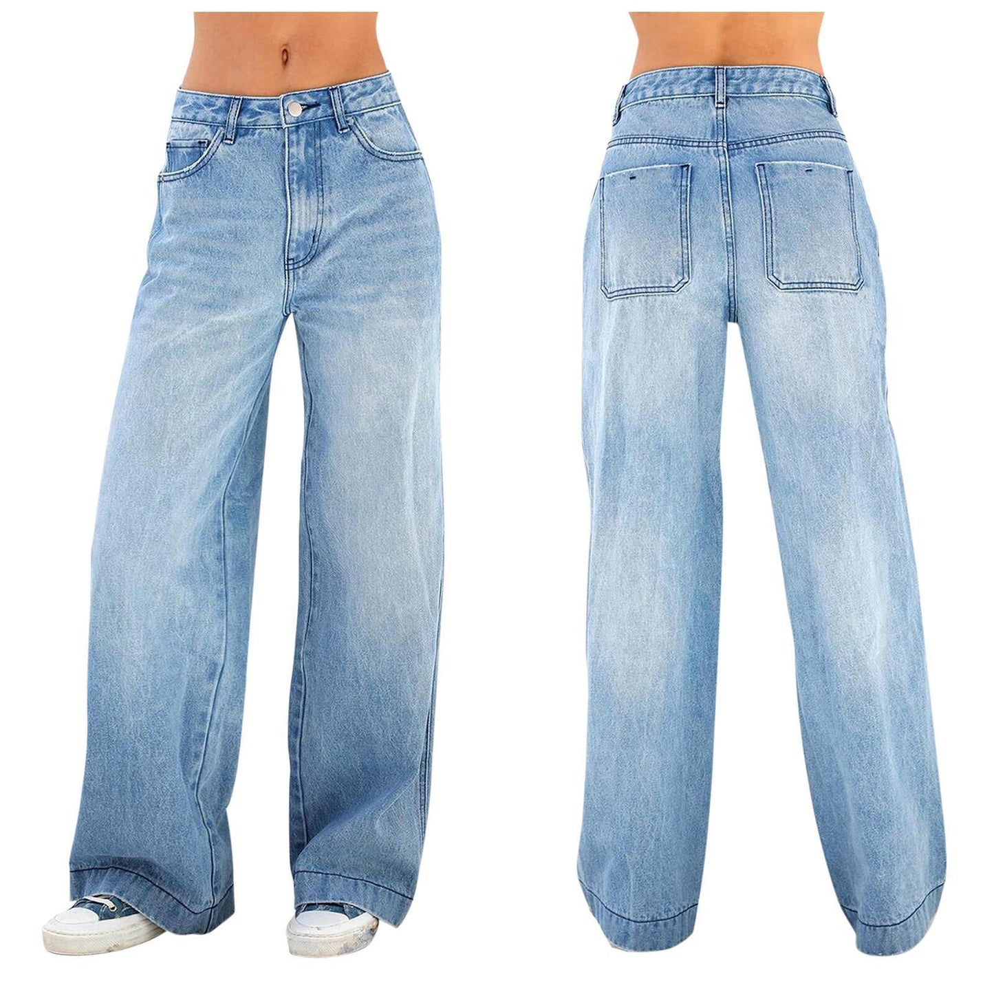 Loose denim pants for women