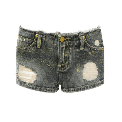 Ultra-Short Low-Waist Denim Shorts for Women