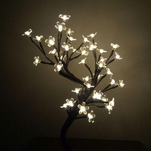 LED Cherry Blossom Crystal Star Desk Top Bonsai Tree Light Branches Festival Party Decor Romantic Wedding Decoration Home Decor