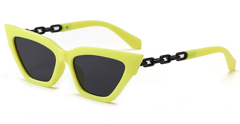 Ladies cat eye glasses female colorful green black square sunglasses women retro uv400 summer accessories