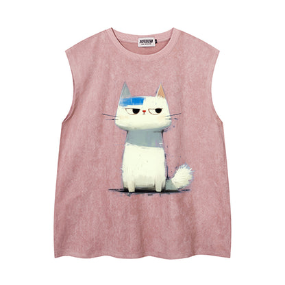 Round Neck Sleeveless for Men and Women Suede Peach Skin Vest