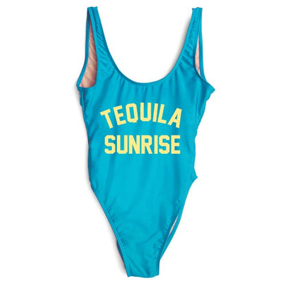 TEQUILA SUNRISE New Sexy Swimwear Women Female Bathing Suit Monokini Beach Backless Bikini Swim Wear
