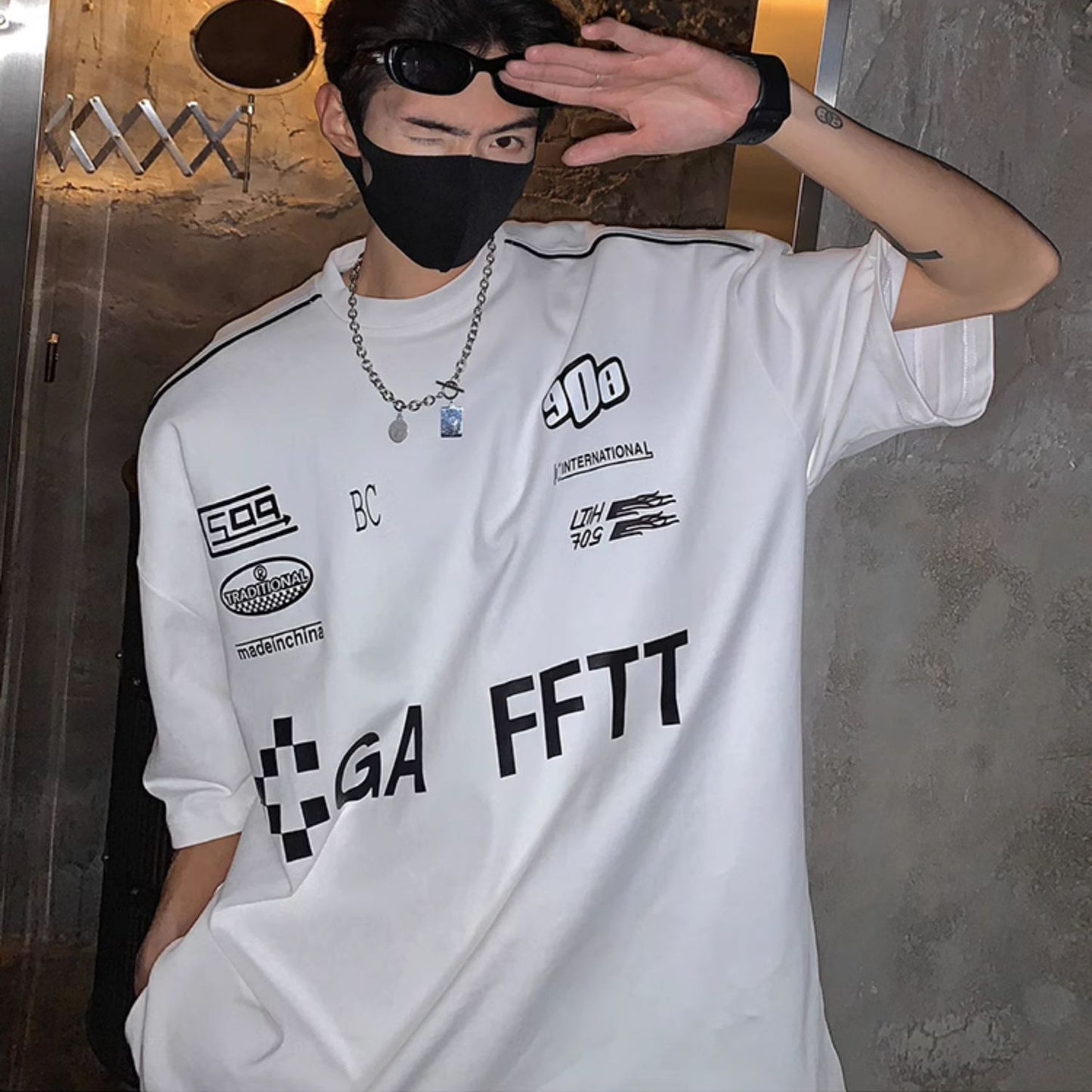 Summer retro short sleeved T-shirt for men