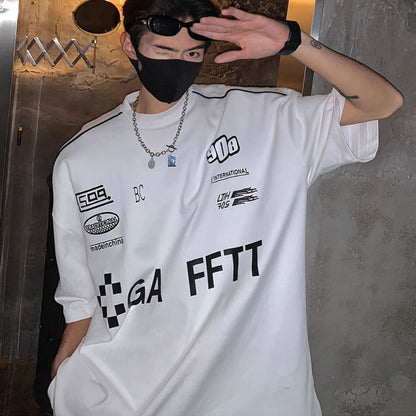 Summer retro short sleeved T-shirt for men