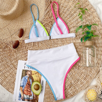 Swimsuit Women High Waist Bikini Sets Bathing Suits 2 pieces Beachwear  Summer biquini Swimwear