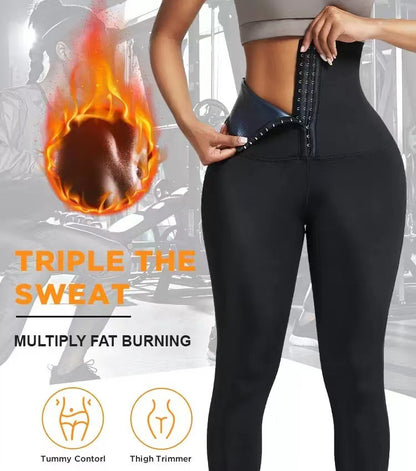 European and American breasted abdominal compression sweatpants, cropped pants, waist cinching yoga pants