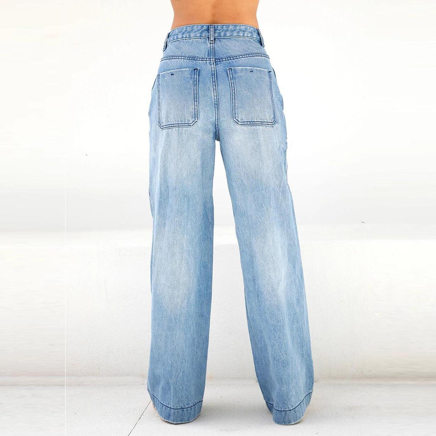 Loose denim pants for women