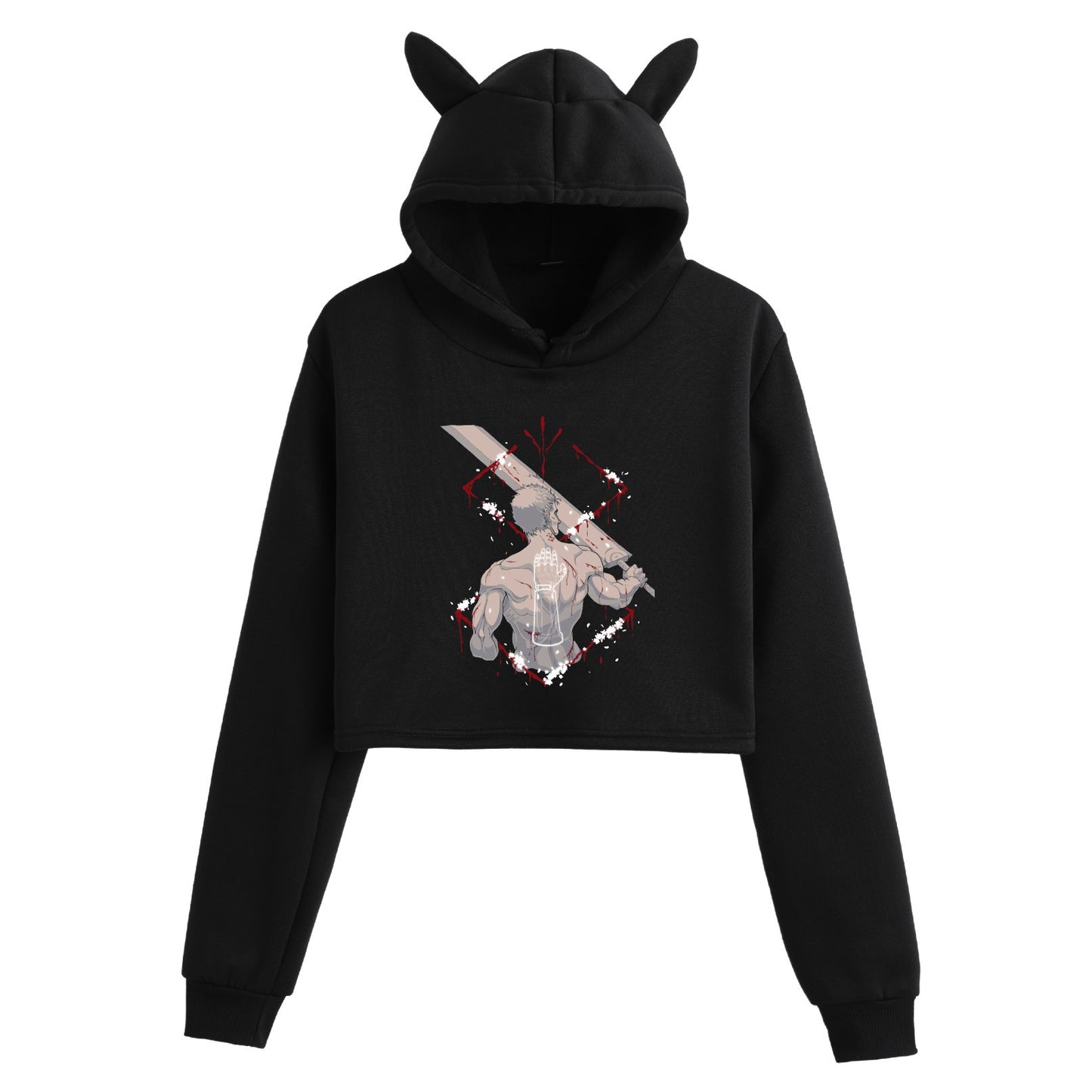 Berserk Creative Crop Top Women's Hoodie