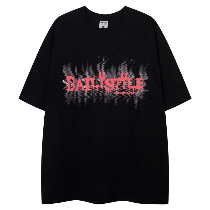 Loose Oversizet Round Neck Short Sleeve T-Shirt for Men and Women