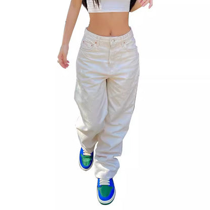 Slim fit denim pants for women