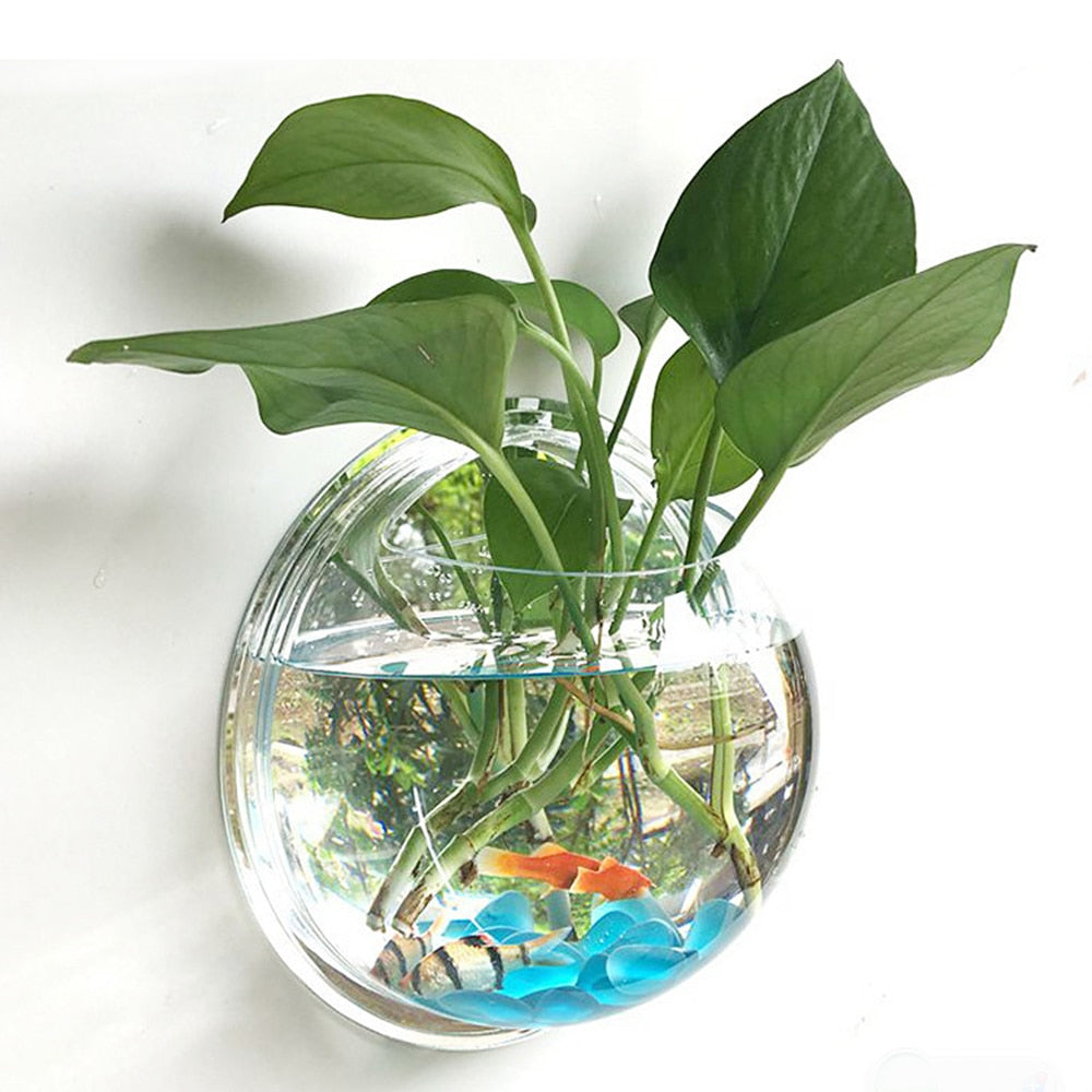 Pot Plant Wall Mounted Newest Hanging Decor Bubble Bowl Flowers Fish Tank Home Decor Aquarium Home Decoration Accessories