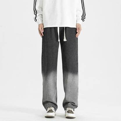 Loose Fit Straight Leg Trousers for Men