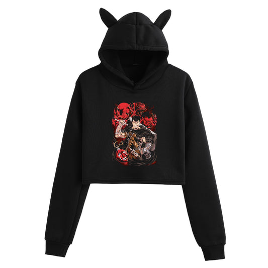 Berserk Creative Crop Top Women's Hoodie