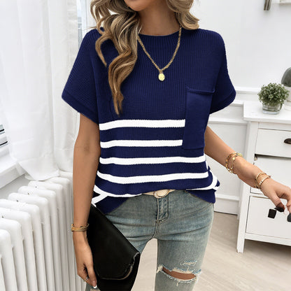 Short Sleeve T-Shirt for Women Knitted Clothing