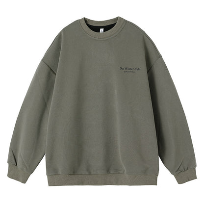 Printed round neck hoodie for men