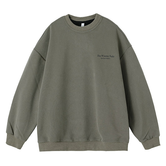 Printed round neck hoodie for men