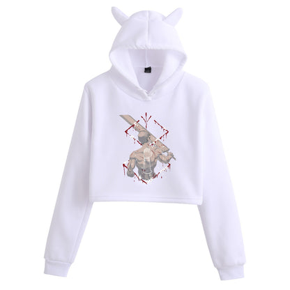 Berserk Creative Crop Top Women's Hoodie