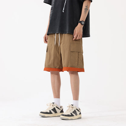 Sports Shorts Men Summer Pants Double-Sided Wear Work Pants