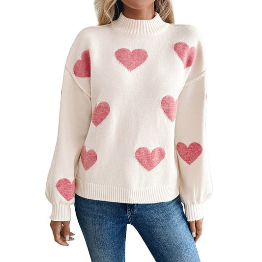 Long sleeved pullover sweater for women
