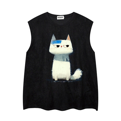 Round Neck Sleeveless for Men and Women Suede Peach Skin Vest