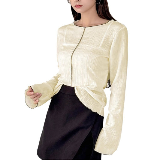 Long-Sleeve Round Neck T-Shirt for Women