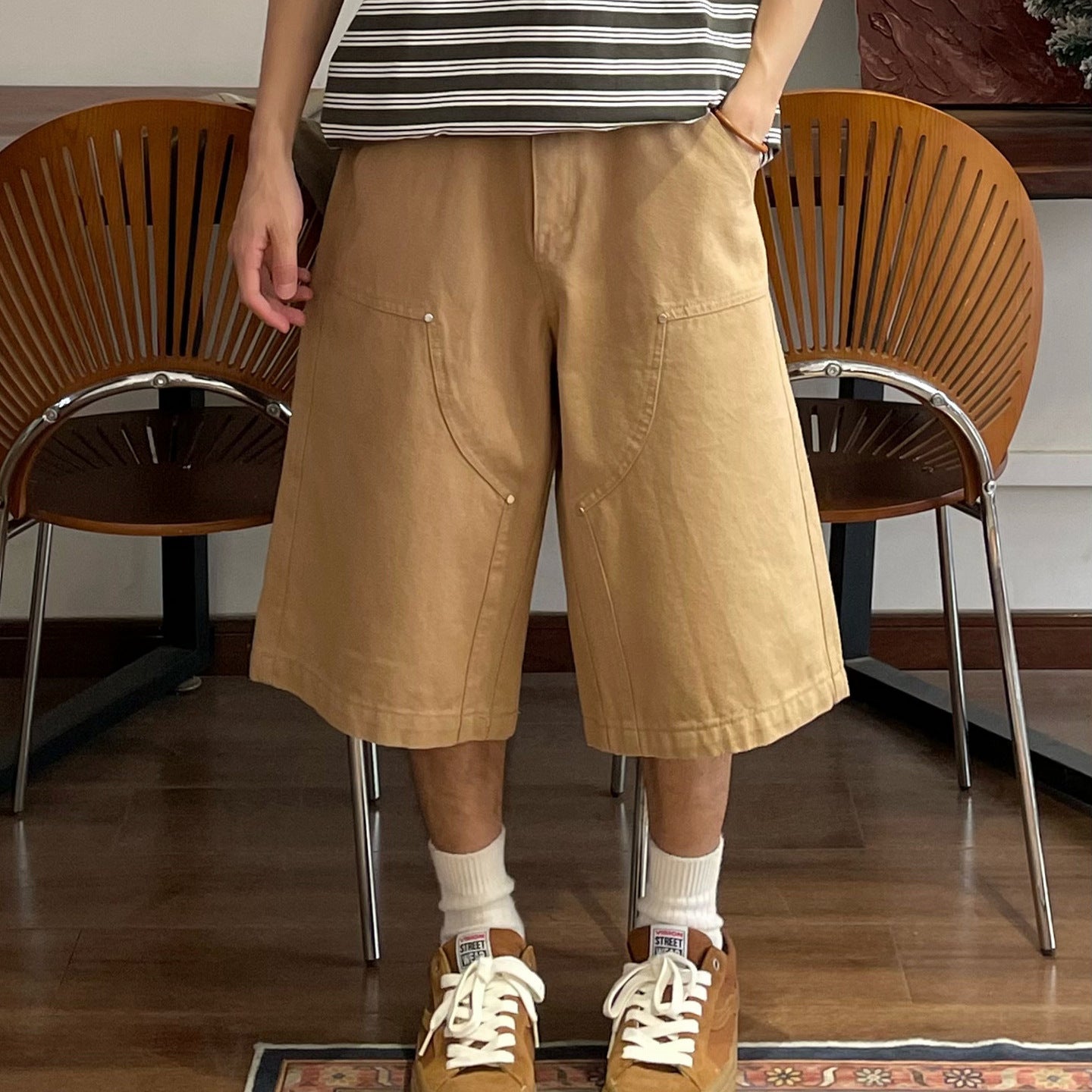 Willow nail decoration logging workwear shorts for men