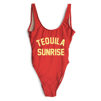 TEQUILA SUNRISE New Sexy Swimwear Women Female Bathing Suit Monokini Beach Backless Bikini Swim Wear