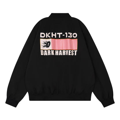 Letter printed baseball jacket for men and women