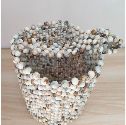 Women Beaded Handbag Colorful Summer Beach bags Summer Casual Bucket