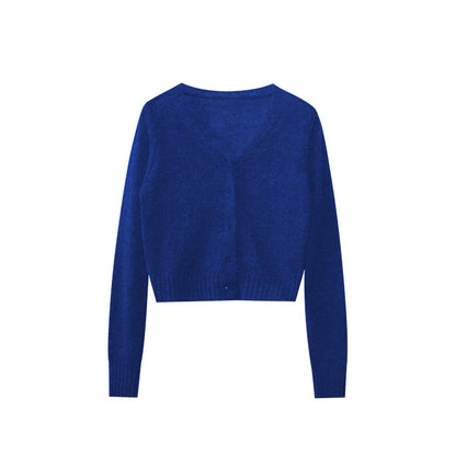Versatile V-neck sweater for women knitted cardigan
