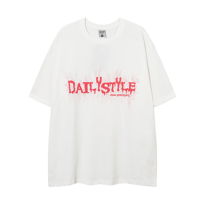 Loose Oversizet Round Neck Short Sleeve T-Shirt for Men and Women