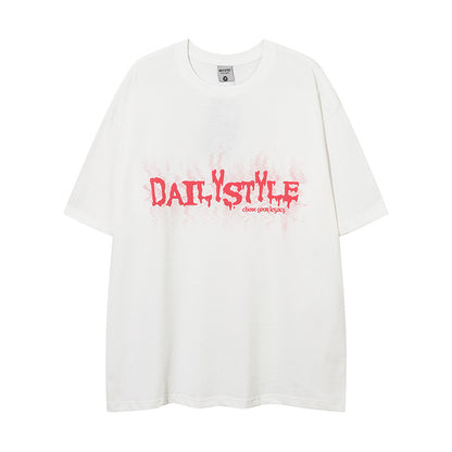 Loose Oversizet Round Neck Short Sleeve T-Shirt for Men and Women