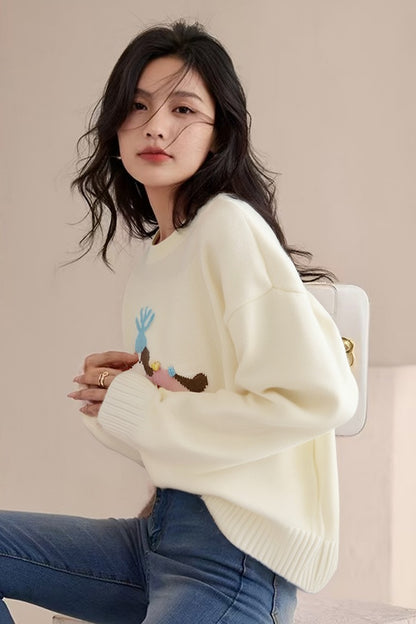 Soft and Lazy Korean-Style Knit Top for Women